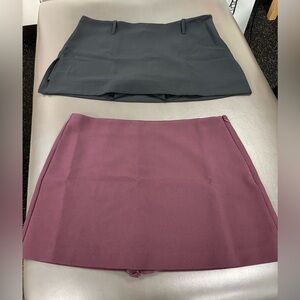 NWT Two GAP Women’s Skorts. Black and Purple, Size Large.
